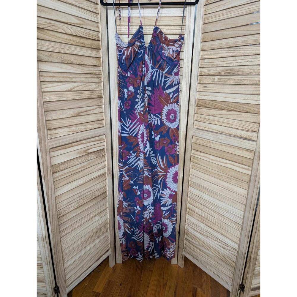 VTG Y2K Sweet Pea Sz Large Fitted Mesh Semi-Sheer Floral‎ Flutter Sleeve Top